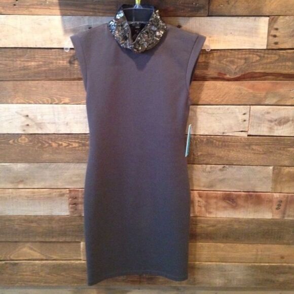Yvette Embellished Neck Dress L NWT Alice + Olivia - Picture 1 of 4